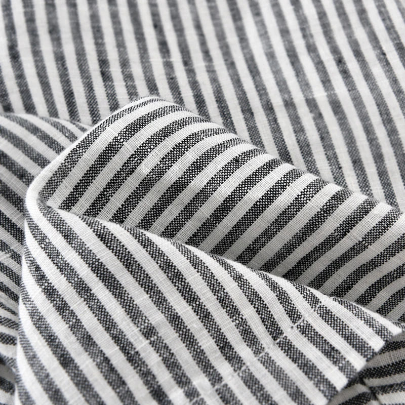 Bermuda de Linho Listrada Masculina Branco Saint James