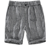 Bermuda de Linho Listrada Masculina Cinza Saint James