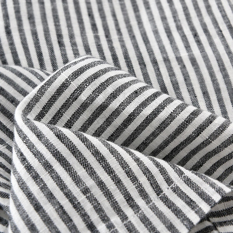 Bermuda de Linho Listrada Masculina Branco Saint James