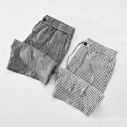 Bermuda de Linho Listrada Masculina Saint James