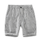 Bermuda de Linho Listrada Masculina Branco Saint James