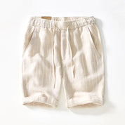 Bermuda de Linho Listras Masculina Bege listrada Saint James