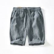 Bermuda de Linho Listras Masculina  Cinza listrada Saint James