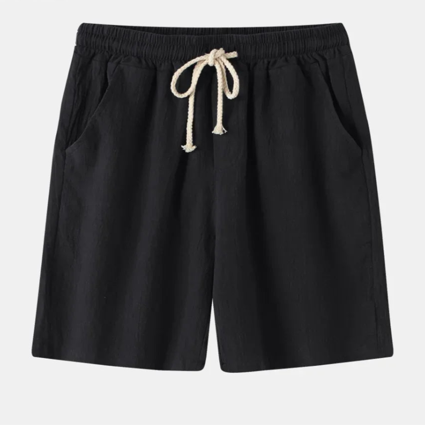 Bermuda de Linho Masculina Preto Saint James