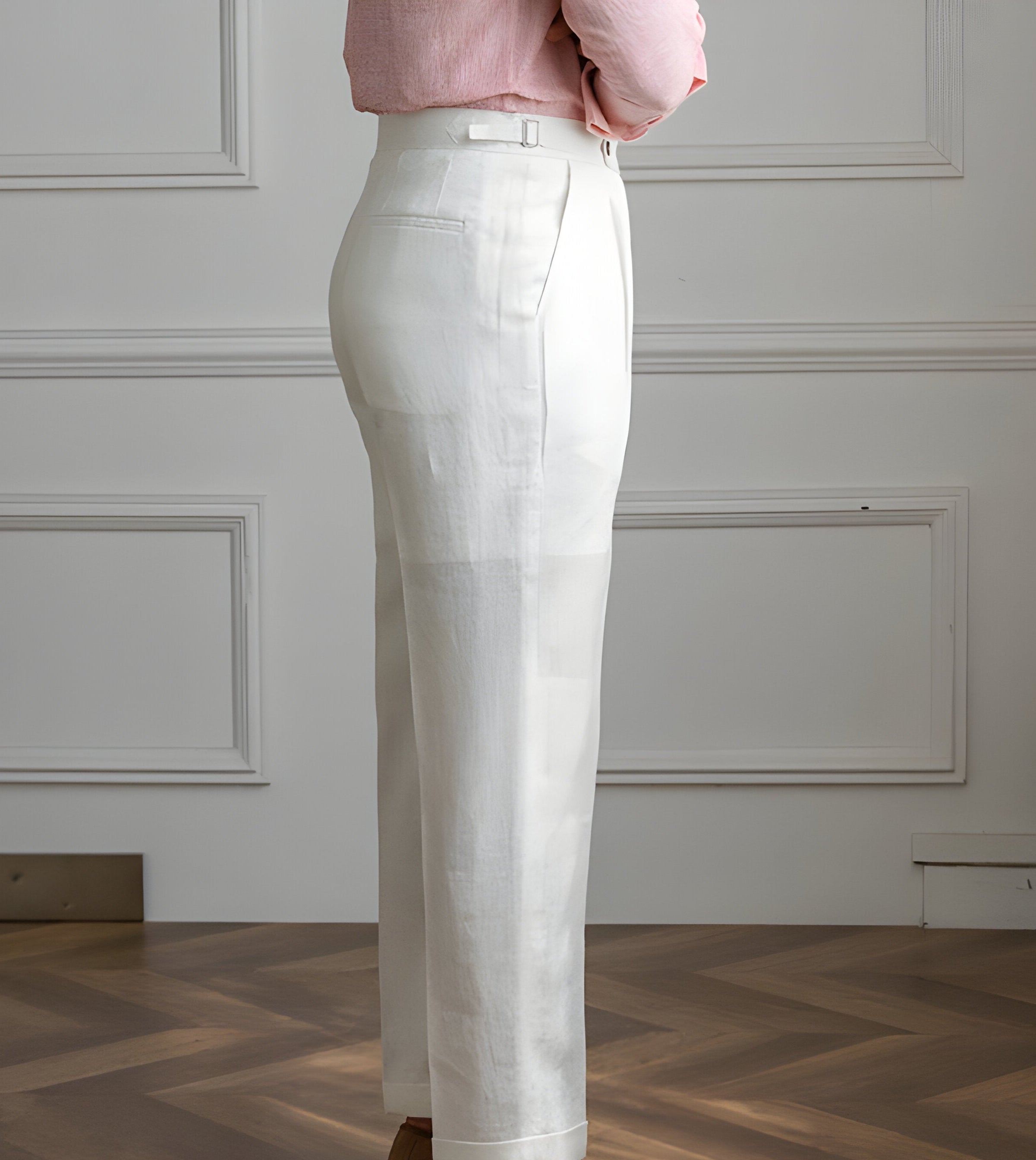 Calça de Linho Masculina Saint James Branco