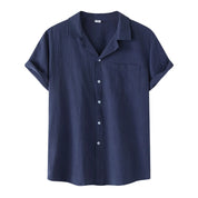 Camisa Puro Linho Azul Masculina Saint James