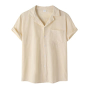 Camisa Puro Linho Bege Masculina Saint James