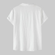 Camisa Puro Linho Branco Masculina Saint James