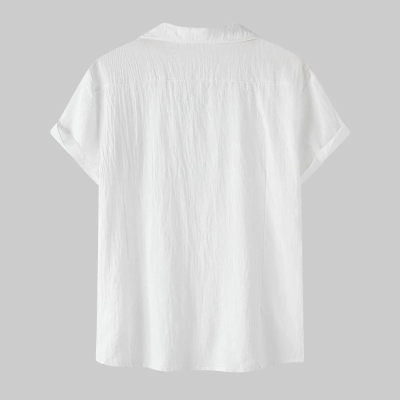 Camisa Puro Linho Branco Masculina Saint James