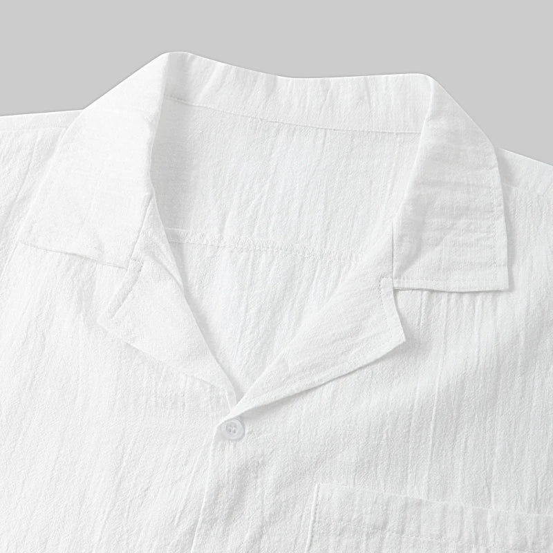 Camisa Puro Linho Branco Masculina Saint James