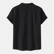 Camisa Puro Linho Preto Masculina Saint James
