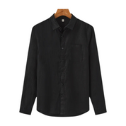 Camisa Puro Linho Preta Saint James Masculino