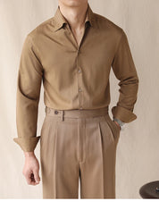 Camisa Marrom Social Slim Masculina St. James 