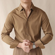 Camisa Social Slim Masculina St. James Marrom