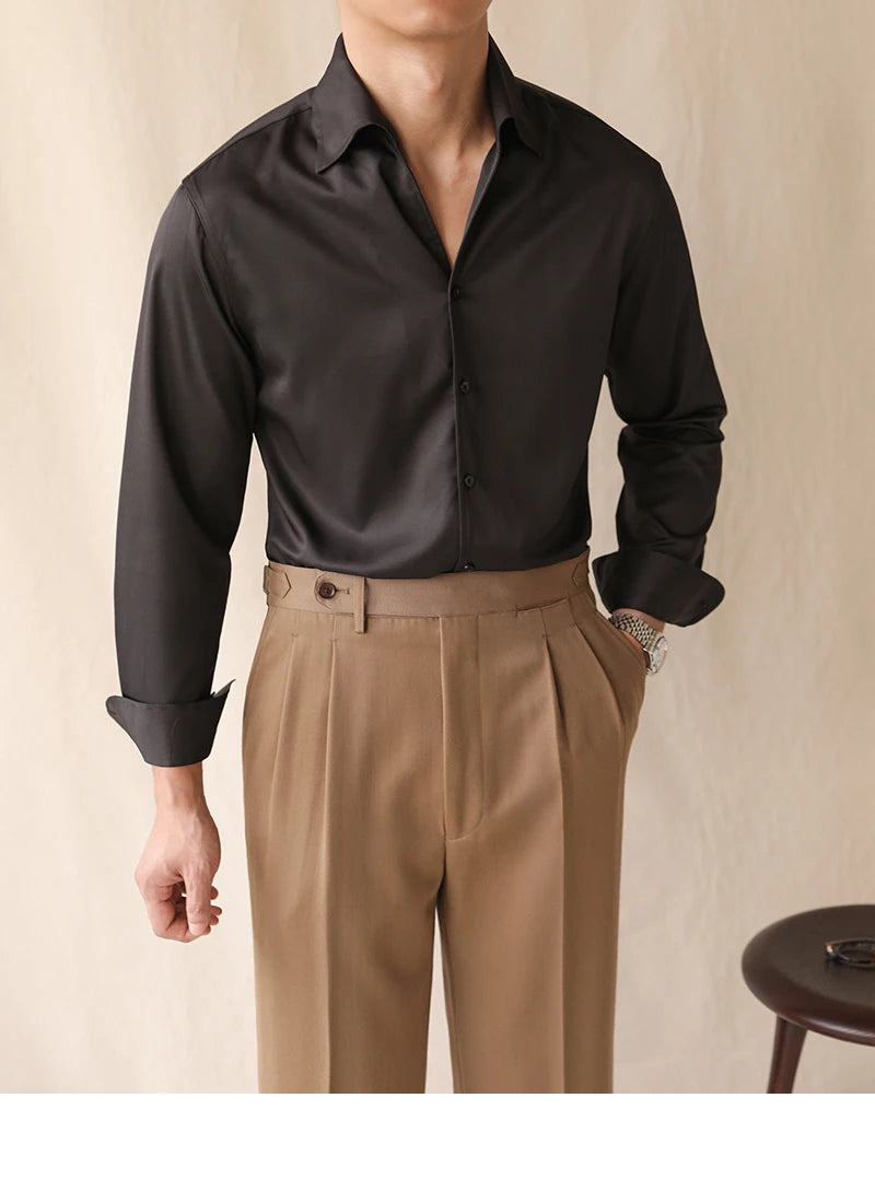 Camisa Social Slim Masculina St. James Preto