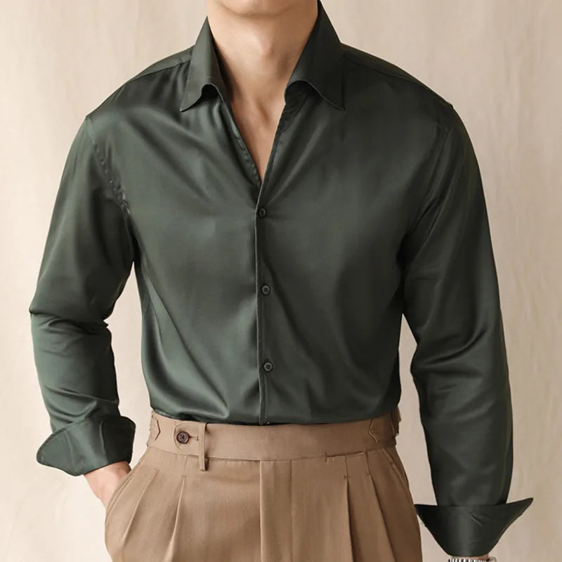 Camisa Social Slim Masculina St. James Verde
