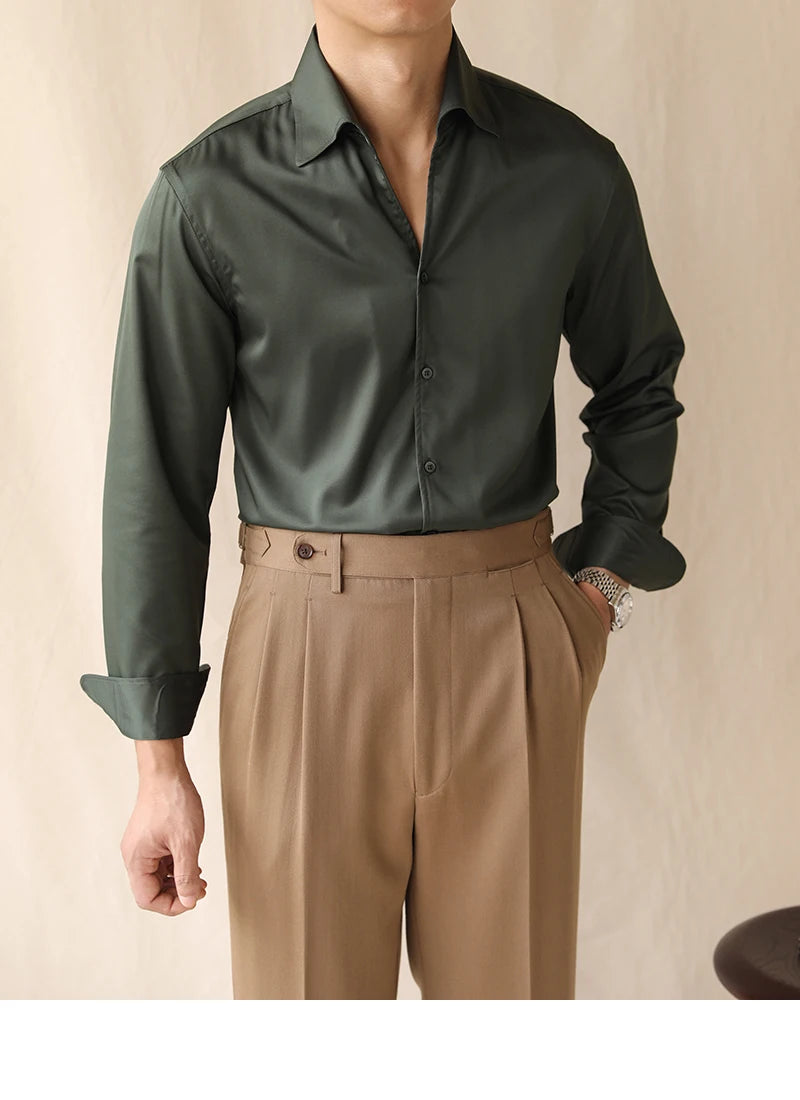 Camisa Social Slim Masculina St. James Verde