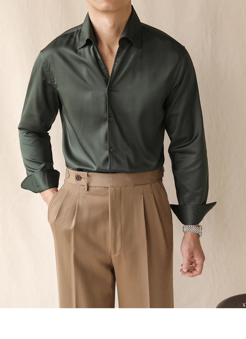 Camisa Social Slim Masculina St. James Verde