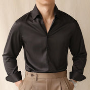 Camisa Social Slim Masculina St. James Preto