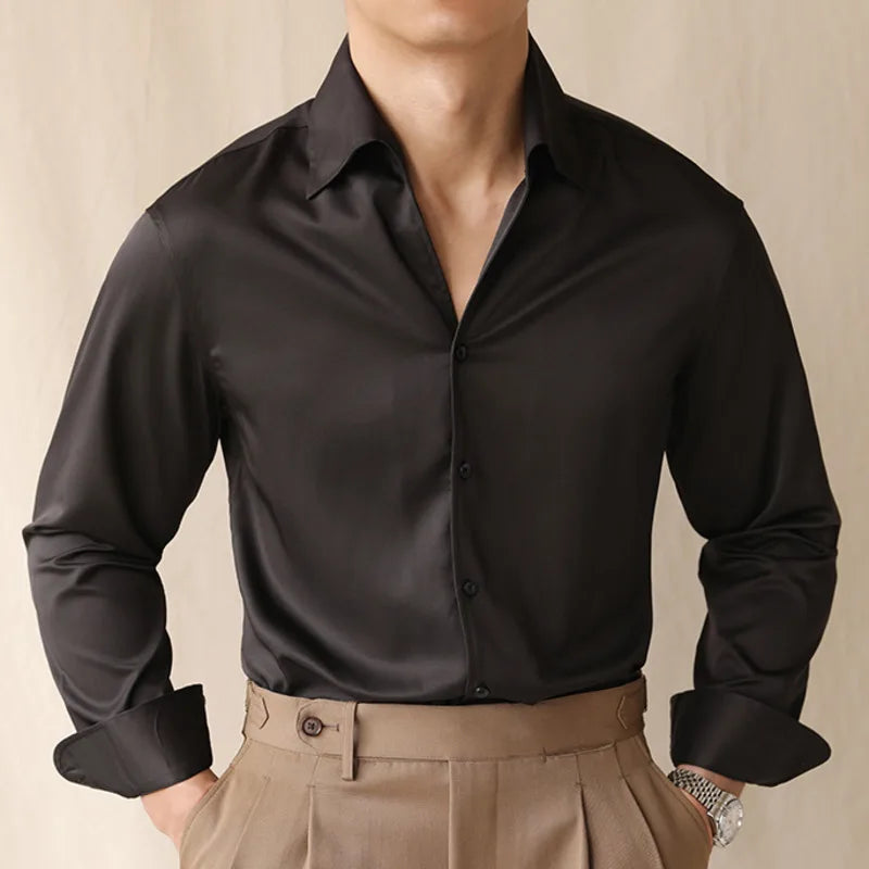 Camisa Social Slim Masculina St. James Preto