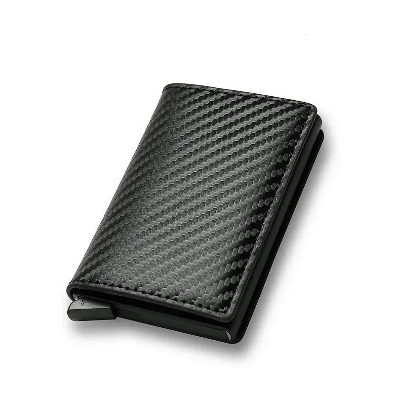 Carteira Masculina Antifurto Preto Carbono Saint James