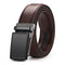 Cinto Elegante Masculino Couro Saint James Marrom com fivela Preta