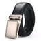Cinto Elegante Masculino Couro Saint James Preto com fivela Prata