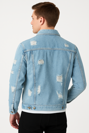 Jaqueta Jeans Destroyed Masculina Saint James 
