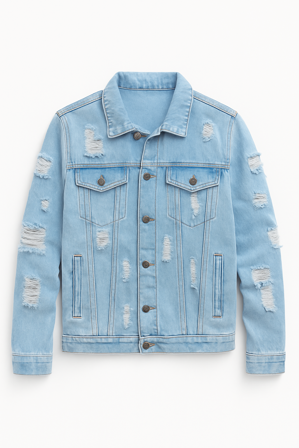 Jaqueta Jeans Destroyed Masculina Saint James