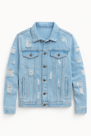 Jaqueta Jeans Destroyed Masculina Saint James