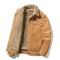  Jaqueta Masculina Cáqui de Veludo com Interior Forrado Saint James 
