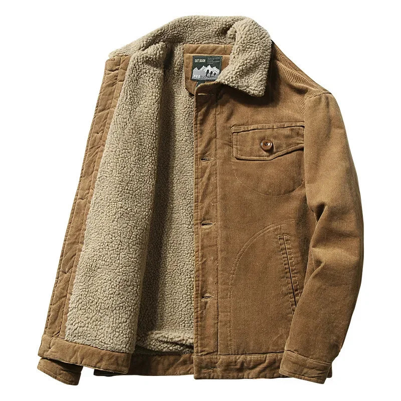 Jaqueta Masculina Marrom de Veludo com Interior Forrado Saint James 