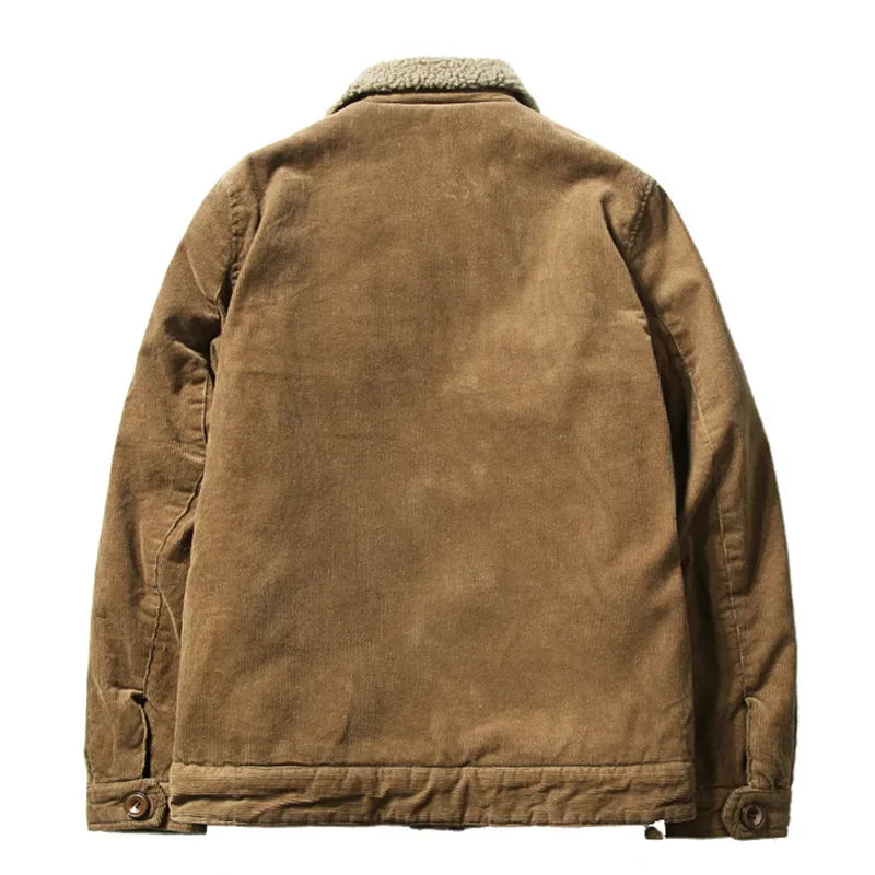 Jaqueta Masculina Marrom de Veludo com Interior Forrado Saint James 
