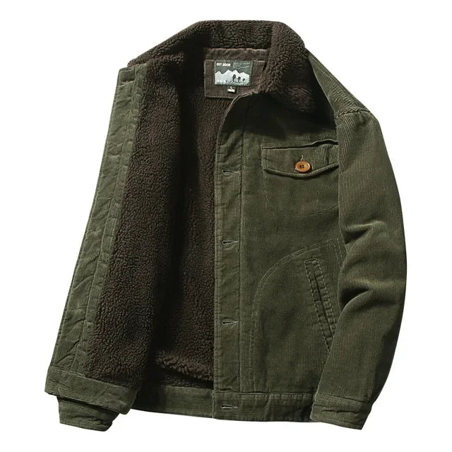 Jaqueta Masculina Verde de Veludo com Interior Forrado Saint James 