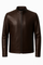 Jaqueta Zíper Marrom de Couro Preta Masculina Inverno Saint James