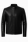 Jaqueta Zíper Preta de Couro Preta Masculina Inverno Saint James 