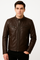 Jaqueta de Couro  Marom Motoqueiro Masculina Saint James 
