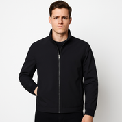 Jaqueta de Inverno Masculina Sem Capuz Térmica Forrada Preta 