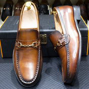 Mocassim Clássico Social de Couro Marrom Saint James