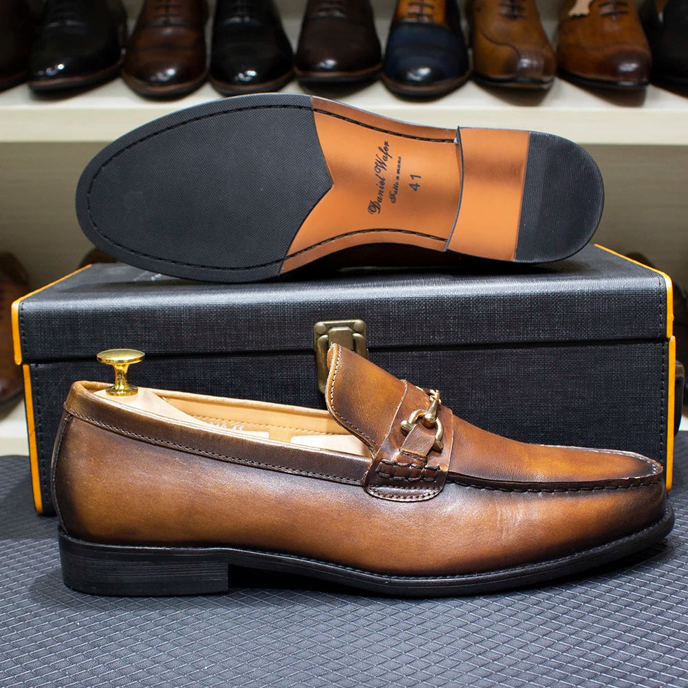 Mocassim Clássico Social de Couro Marrom Saint James