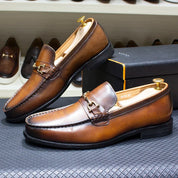 Mocassim Clássico Social de Couro Marrom Saint James