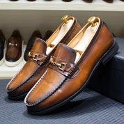 Mocassim Clássico Social de Couro Marrom Saint James