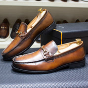Mocassim Clássico Social de Couro Marrom Saint James