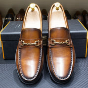 Mocassim Clássico Social de Couro Marrom Saint James
