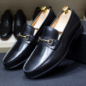 Mocassim Clássico Social de Couro Preto Saint James
