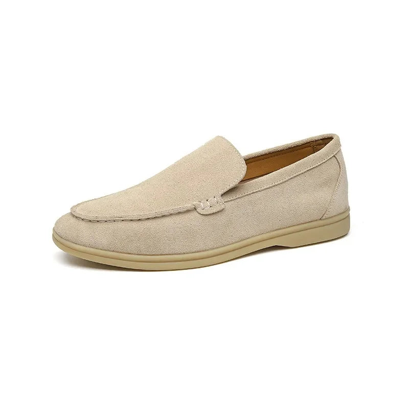 Mocassim Loafer Couro Bege Masculino Saint James 