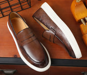 Mocassim de Couro Slip On Masculino Saint James