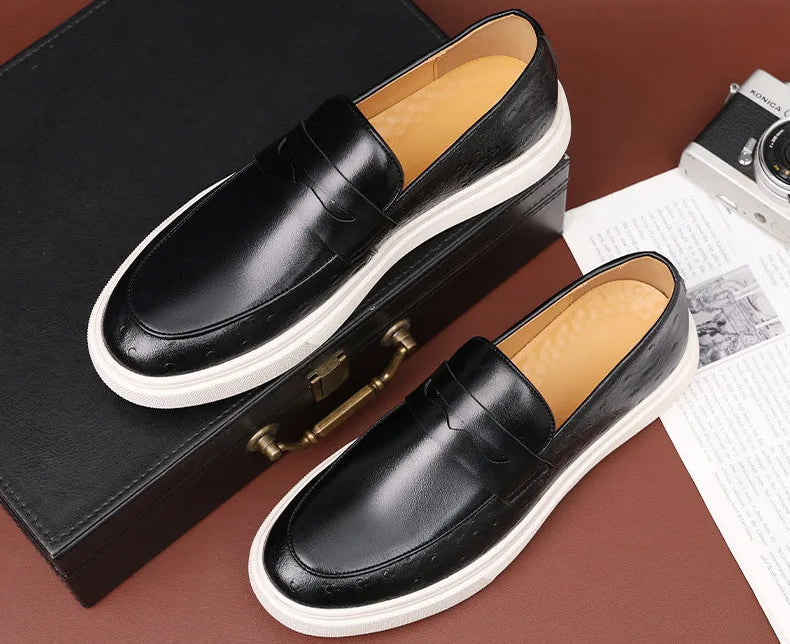 Mocassim de Couro Slip On Masculino Saint James