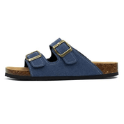 Sandália Masculina  Azul Marinho Fivela Dupla Saint James 