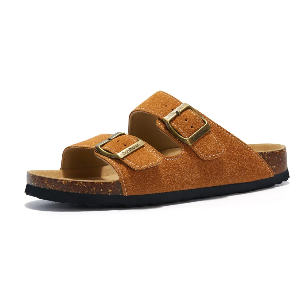 Sandália Masculina Fivela Dupla Saint James - Caramelo